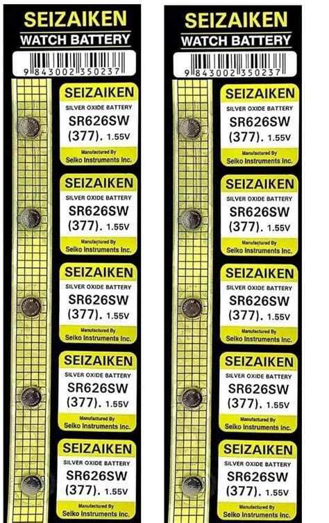 Seizaiken Sr Sw Silver Oxide Watch Battery Pack Of Free