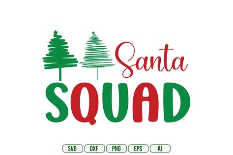 Santa Squad Graphic By Mottakinkha Creative Fabrica