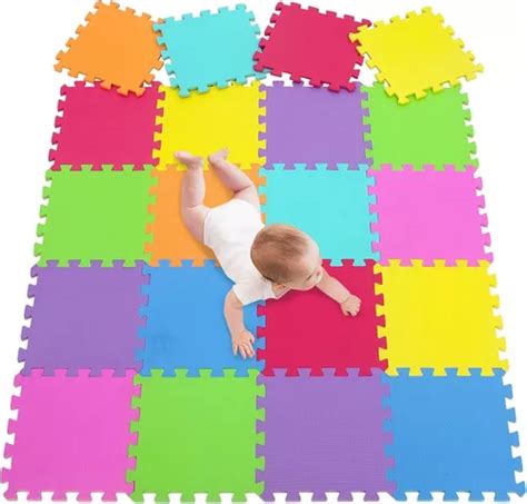 Pack 4 Unidad Piso Puzzle Alfombra Goma Eva Antigolpes 60x60 Cuotas