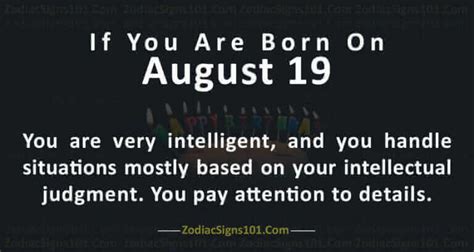 August 19 Zodiac is Leo, Birthdays and Horoscope - ZodiacSigns101