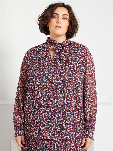 Blusa Vaporosa De Flores AZUL Kiabi 18 00