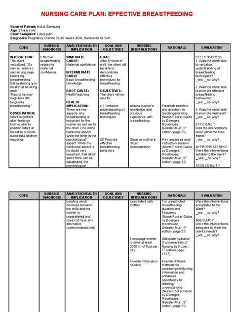 Ncp Effective Breast Feeding Breastfeeding Public Health