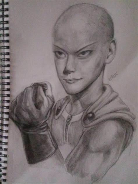 I tried to draw Saitama - Realistic : r/OnePunchMan