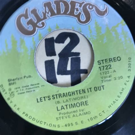 Yahoo Latimore Lets Straighten It Out Vg