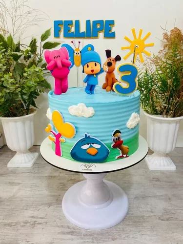 Topo De Bolo Mesversario Pocoyo Personalizado Venda Em S O Paulo