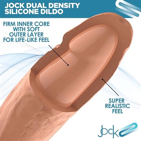 Jock Inch Dual Density Silicone Dildo With Balls Realistic Dong