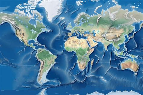 premium photo  ocean current world map  names