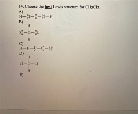 Lewis Structure For Ch2cl2