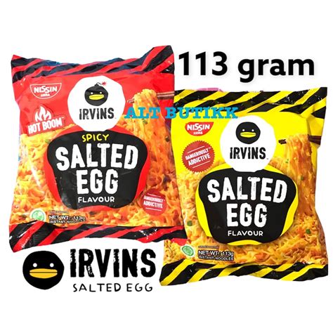 Jual Irvins X Nissin Salted Egg Instant Noodles 113 Gr Original Spicy Shopee Indonesia