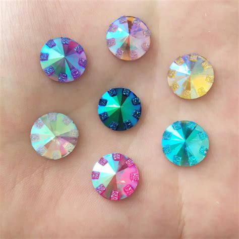 New Diy Pcs Mm Ab Resin Round Flatback Rhinestone Scrapbook