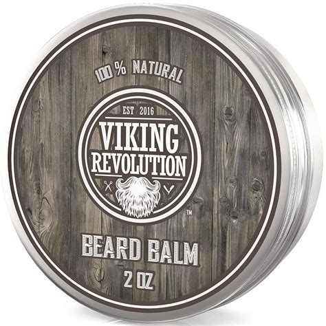 Viking Revolution Beard Balm All Natural Grooming Treatment With Argan Oil And Mango Butter