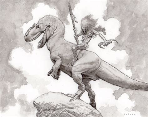 Lewis LaRosa On Twitter Allosaurus Savage Pencil Pen Ink Wash