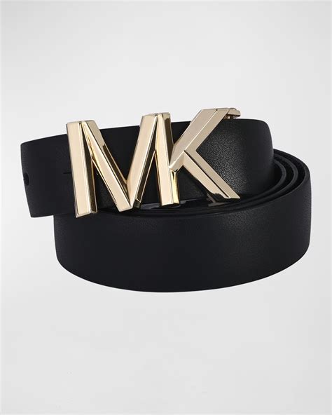 Michael Kors Logo Buckle Reversible Leather Belt Neiman Marcus