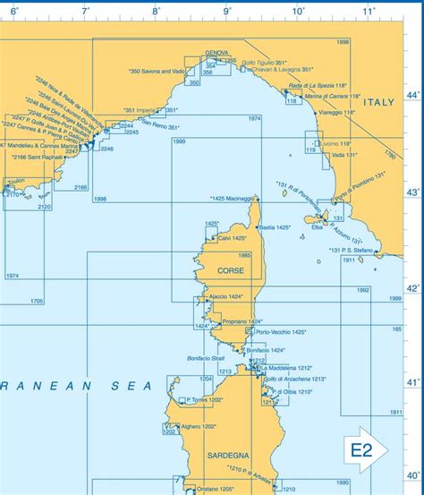 Admiralty Charts - Western Mediterranean Sea E1 55