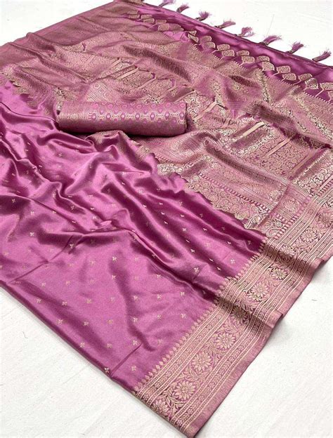 Rajtex Kamzah Pure Satin Nylon Handloom Weaving Silk Saree In Multi Colors