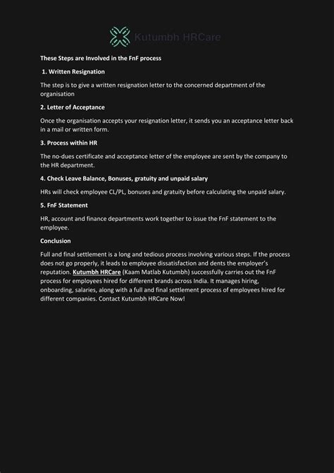 cudel full  final settlement process explained powerpoint