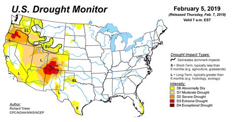 U.S. Drought Monitor Update for February 5, 2019 | National Centers for ...