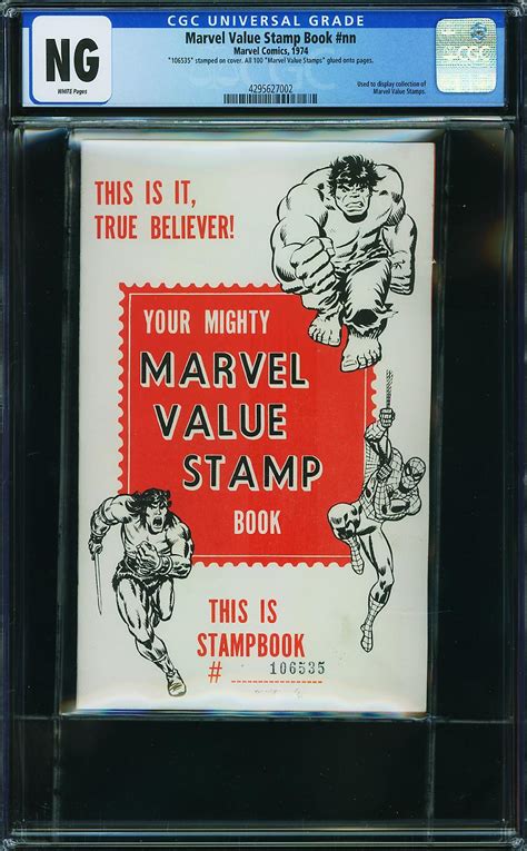 Marvel Value Stamp Book No Number Comic Book Sale Cgc No Grade Includes All 100 Marvel Value Stamps