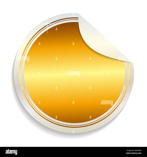 Gold Label Sign Template Vector Illustration Stock Photo - Alamy