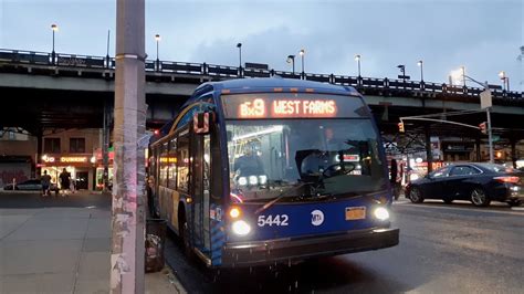 MTA New York City Bus 2016 Nova Bus LFS Articulated 5442 On The Bx9