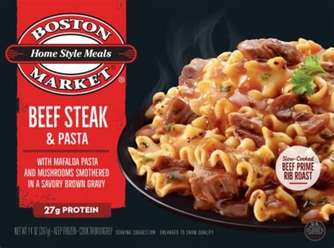 Boston Market Home Style Meals Beef Steak Pasta Frozen Meal 14 Oz