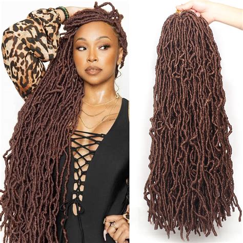 Buy Leeven New Soft Locs Crochet Braids Inch Light Brown Distressed