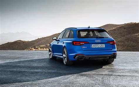 Audi Rs4 Avant 2018 Rear View New Rs4 Blue Rs4 Sports Version