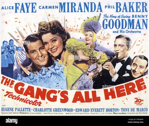 THE GANG'S ALL HERE Poster for 1943 20th Century Fox film with Alice ...