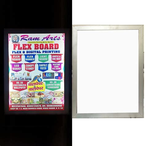 Rectangle Led White Aluminium Clip On Board For Promotion At Sq