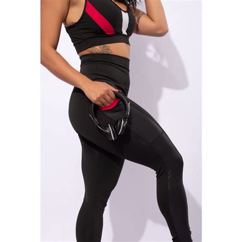 Conjunto Com Bolso Newstyle Fitness Academia Feminina Com Tela