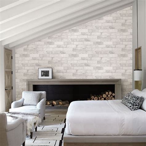 Rustic White Reclaimed Bricks Wallpaper By A Streets Prints