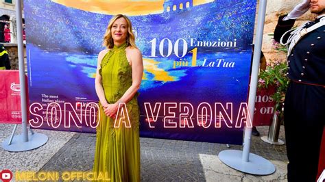 Giorgia Meloni Incanta L Arena Di Verona Youtube