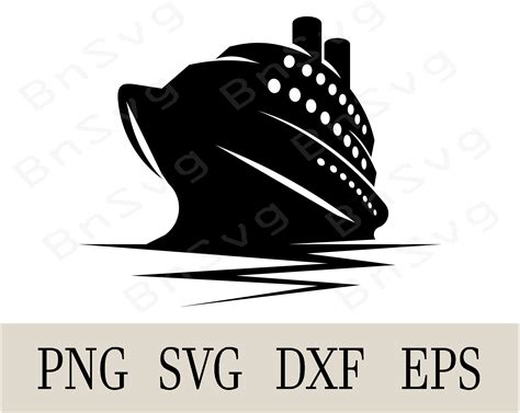 Cruise Ship Silhouette Vector,silhouette of a Cruise Ship at Sea, EPS ...