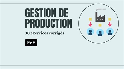 Exercices Corrig S Gestion De Production Pdf Economie Et Gestion