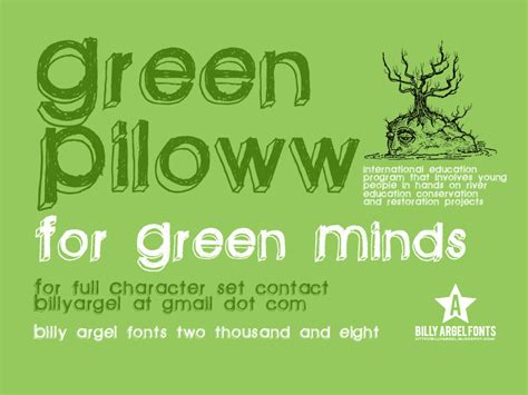 green piloww Font · 1001 Fonts