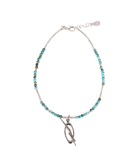 MUSINSA 51PERCENT FOR WOMAN Turquoise Logo Bracelet Woman