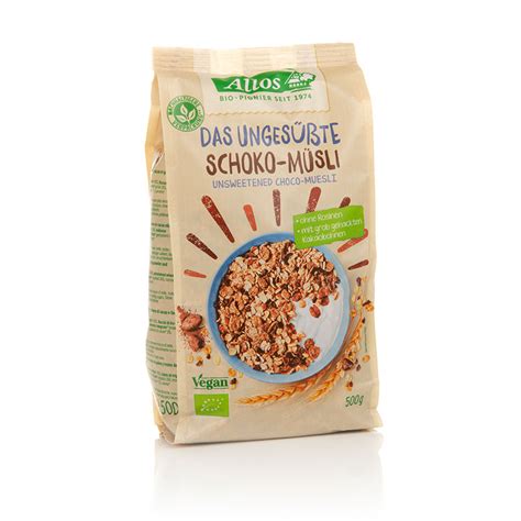 Bio ungesüßtes Schoko Müsli Allos 500g kaufen Mühlenlädle Onlineshop