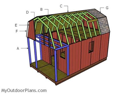 Gambrel Small Cabin Roof Plans | MyOutdoorPlans | Free Woodworking ...