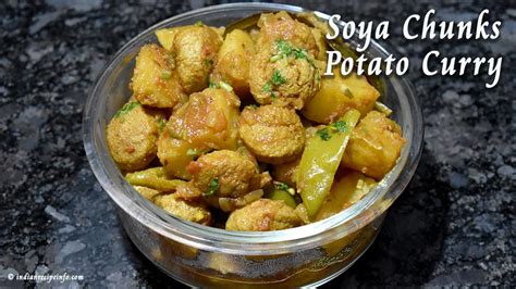 Healthy Soya Chunks Potato Curry Aloo Meal Maker Curry