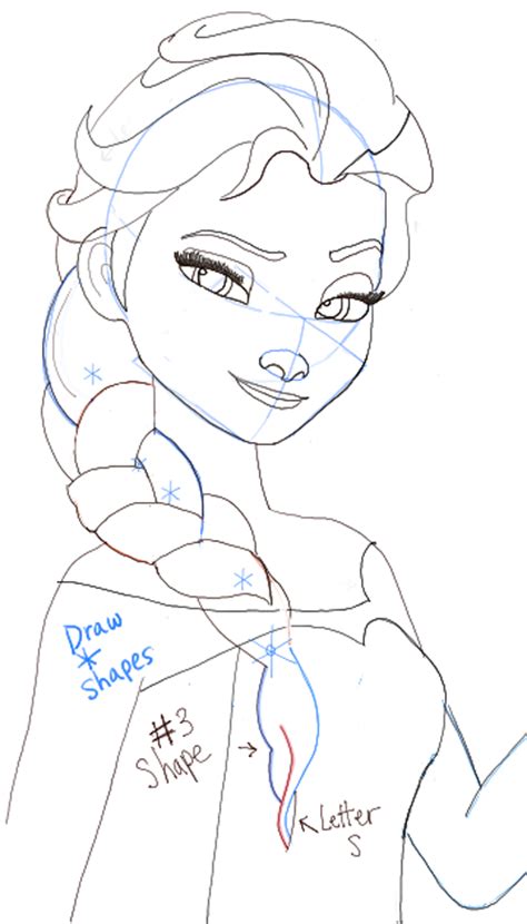 How To Draw Elsa The Snow Queen From Disneys Frozen Drawing Tutorial