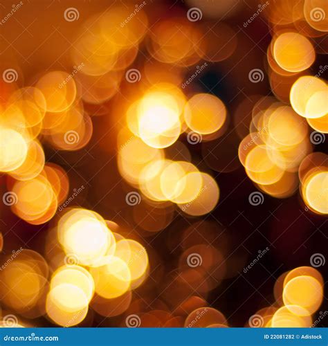 Gold Christmas Lights Background Stock Photo - Image: 22081282