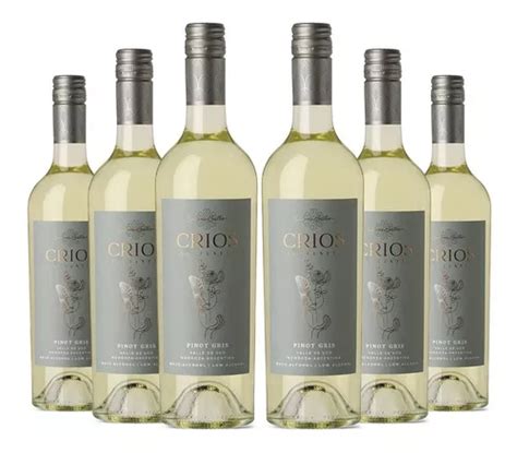 Vino Blanco Crios Sustentia Pinot Grigio Bajo Alcohol Cajax6 Envío gratis