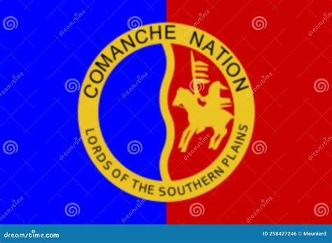 Glossy Glass Of Flag Of Comanche Nation Oklahoma Stock Illustration