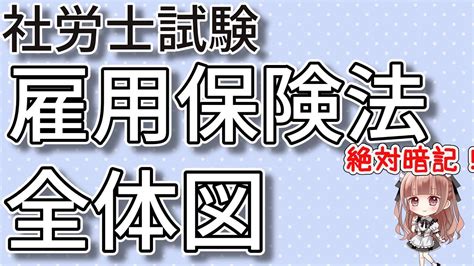 【社労士試験】雇用保険法の体系図を一緒に勉強しましょう！ Youtube