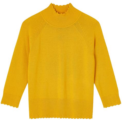 Lk Bennett Betty Merino Wool Scallop Edge Jumper Jarrold Norwich