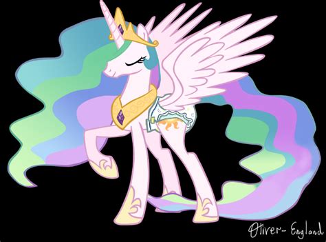 675788 Safe Artistoliver England Princess Celestia G4 Black Background Diaper Eyes