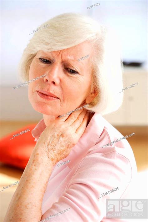 Woman Suffering From Neck Pain Stock Photo Picture And Rights Managed