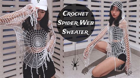 Crochet Spider Web Sweater Tutorial Chenda Diy Youtube