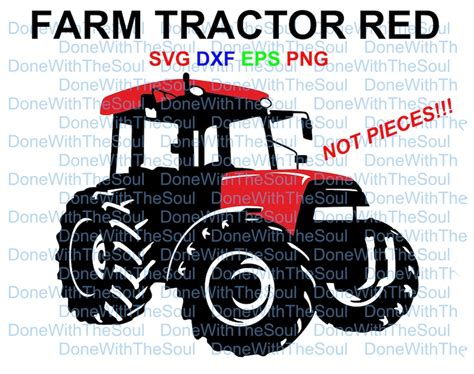 Red Tractor Svg Farm Tractor Svg Car Vector Farm Svg - Etsy