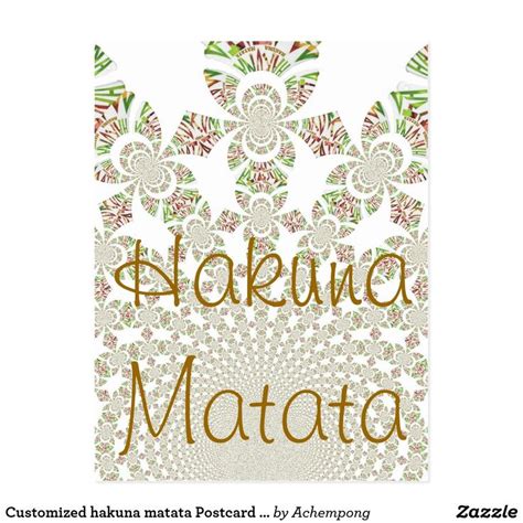 Discover The Magic Of Customized Hakuna Matata Postcard Zazzle